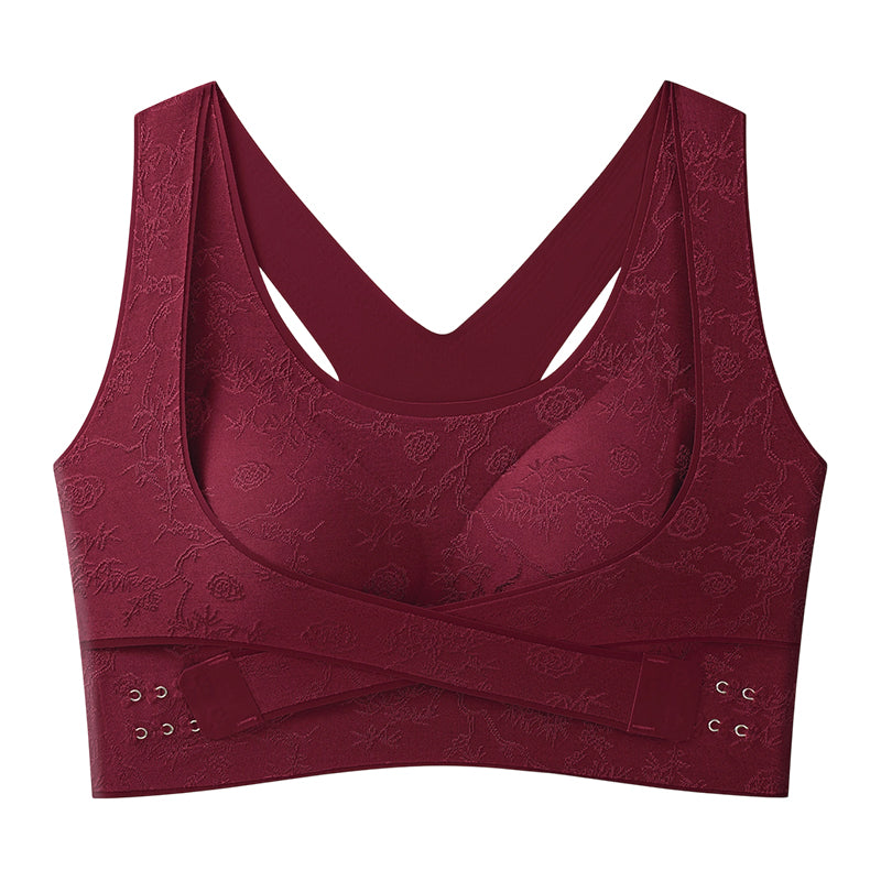 🔥 50% DE DESCUENTO 🔥   ✨ Sujetador Cómodo con Realce y Esculpido Entrecruzado 💖   Moldea, Levanta y Estiliza sin Aros 😍