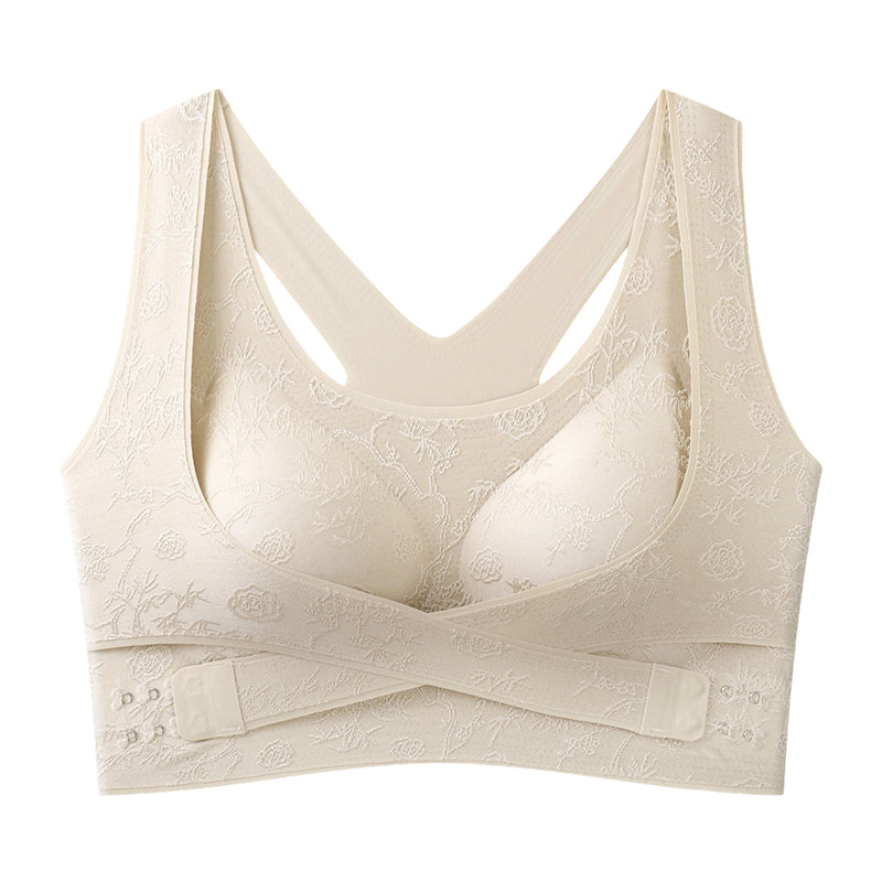 🔥 50% DE DESCUENTO 🔥   ✨ Sujetador Cómodo con Realce y Esculpido Entrecruzado 💖   Moldea, Levanta y Estiliza sin Aros 😍