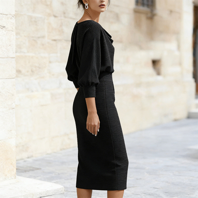 🔥 Vestido Elegante Adelgazante para Mujer – Cintura Ceñida y Silueta que Resalta tu Figura ✨💃que Favorece la Figura ✨💃
