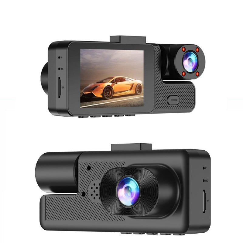 ⏰🔥 ¡50% DE DESCUENTO POR TIEMPO LIMITADO! 🚗📸 Sistema de 3 Cámaras para Auto – Cobertura Total 120° y Grabación Fácil sin Sacar la Tarjeta 🛡️✨