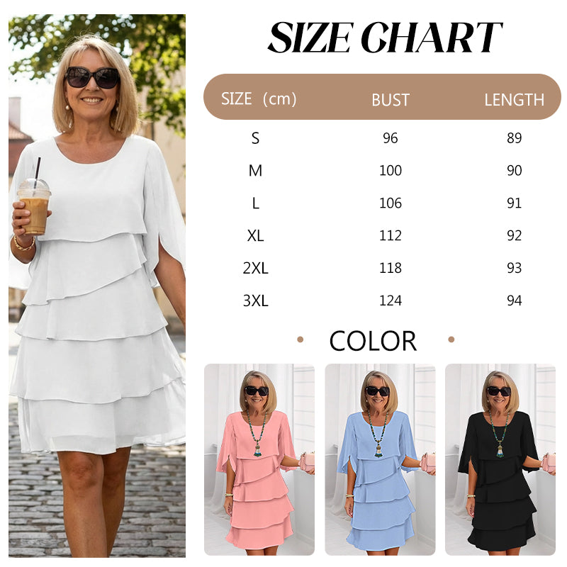 ✨ Elegante Vestido Laminado con Mangas de Volantes para Mujer – Estilo Sofisticado y Confortable para Cualquier Ocasión 💃🌟