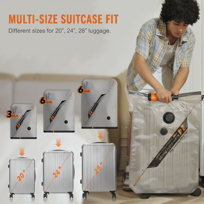 🧳✨ Bolsas de Almacenamiento al Vacío para Viajes 🌍 Compactas y Eficientes, ¡Organiza tu Equipaje con Estilo! 🏖️