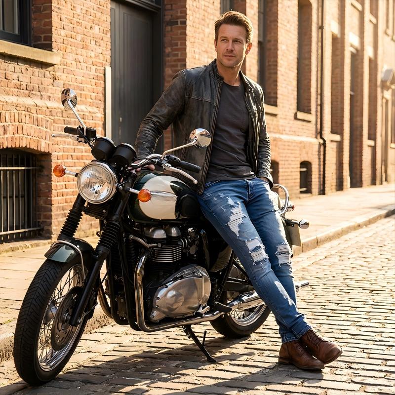 👖 Vaqueros Ajustados Rotos para Hombre – Estilo Moderno, Elegante y Urbano ✨💪
