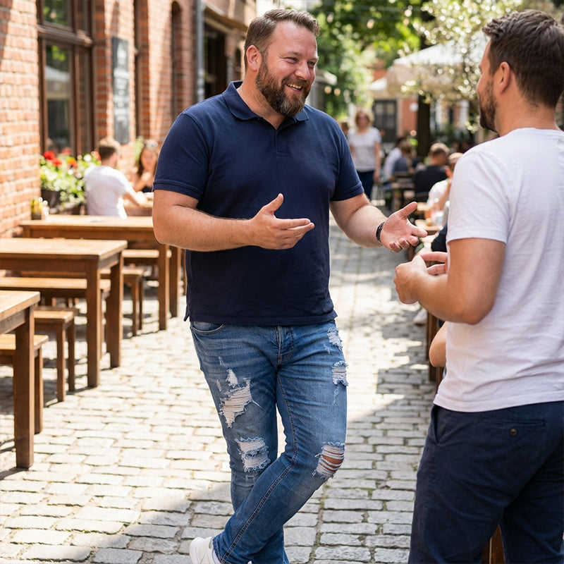 👖 Vaqueros Ajustados Rotos para Hombre – Estilo Moderno, Elegante y Urbano ✨💪