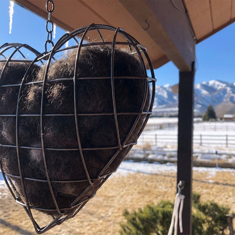 🔥 ¡50% DE DESCUENTO! Corazón Nido de Pájaro Hecho a Mano con Fibras de Alpaca – Decoración Única y Acogedora 🐦🌱❤️