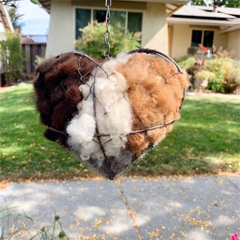 🔥 ¡50% DE DESCUENTO! Corazón Nido de Pájaro Hecho a Mano con Fibras de Alpaca – Decoración Única y Acogedora 🐦🌱❤️