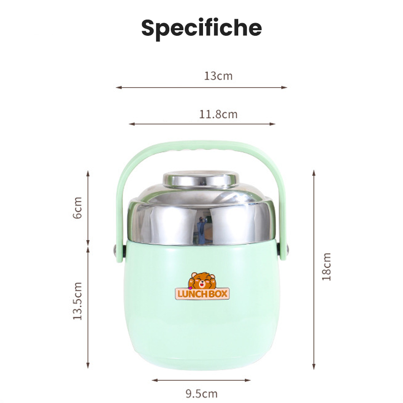🥣 Termo para Alimentos de Acero Inoxidable – Aislamiento al Vacío de 1.5L para Mantener tus Comidas Calientes o Frías Todo el Día 🌡️✨