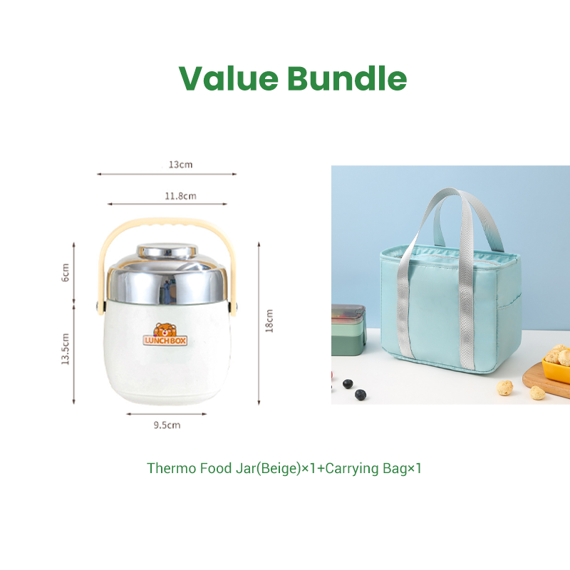 🥣 Termo para Alimentos de Acero Inoxidable – Aislamiento al Vacío de 1.5L para Mantener tus Comidas Calientes o Frías Todo el Día 🌡️✨
