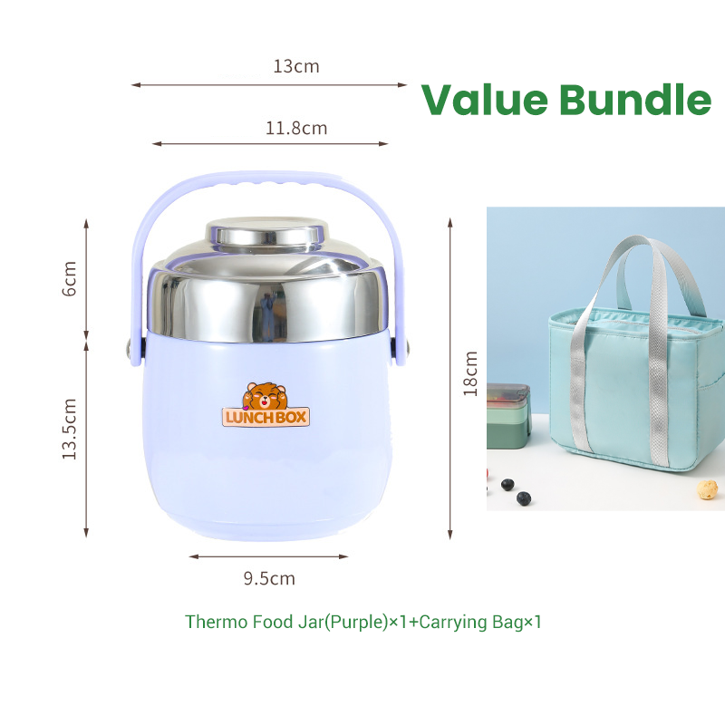 🥣 Termo para Alimentos de Acero Inoxidable – Aislamiento al Vacío de 1.5L para Mantener tus Comidas Calientes o Frías Todo el Día 🌡️✨