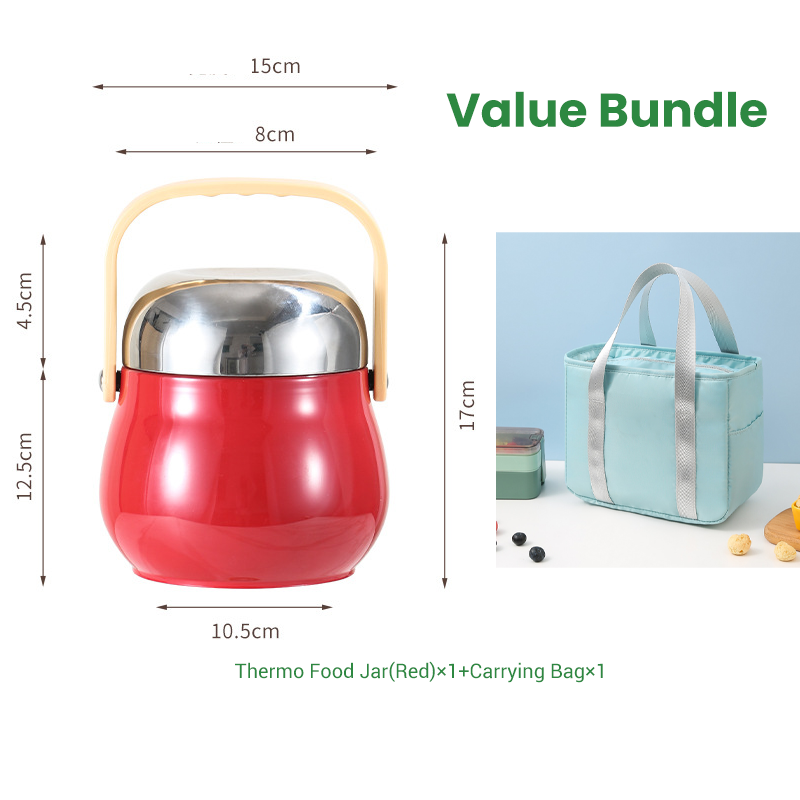 🥣 Termo para Alimentos de Acero Inoxidable – Aislamiento al Vacío de 1.5L para Mantener tus Comidas Calientes o Frías Todo el Día 🌡️✨