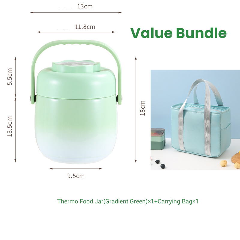 🥣 Termo para Alimentos de Acero Inoxidable – Aislamiento al Vacío de 1.5L para Mantener tus Comidas Calientes o Frías Todo el Día 🌡️✨