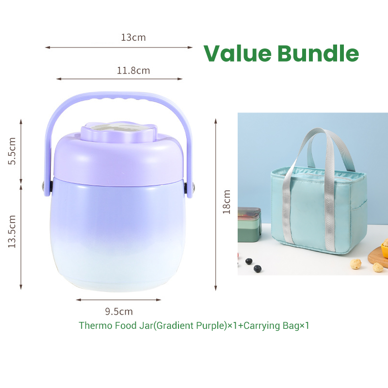 🥣 Termo para Alimentos de Acero Inoxidable – Aislamiento al Vacío de 1.5L para Mantener tus Comidas Calientes o Frías Todo el Día 🌡️✨