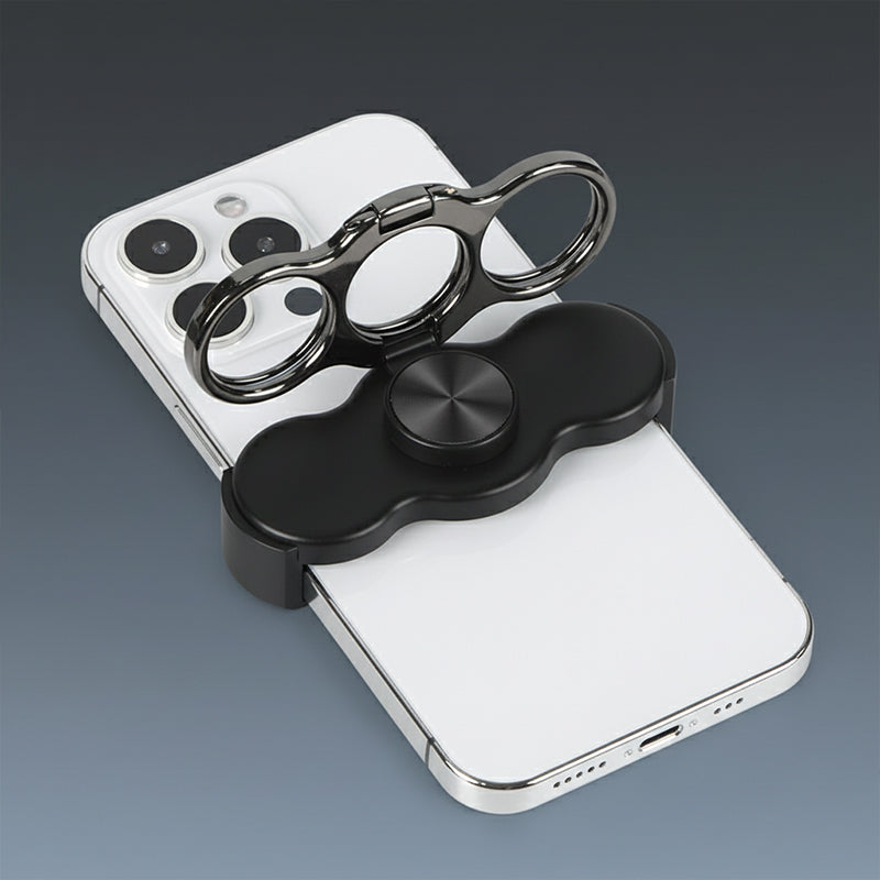 🔥 ¡50% DE DESCUENTO HOY! 🔥 Soporte de Clip Trasero 3 Dedos con Doble Anillo 📱✨ Agarre Seguro • Giro 360° • Más Comodidad y Estabilidad para tu Celular 💪😎