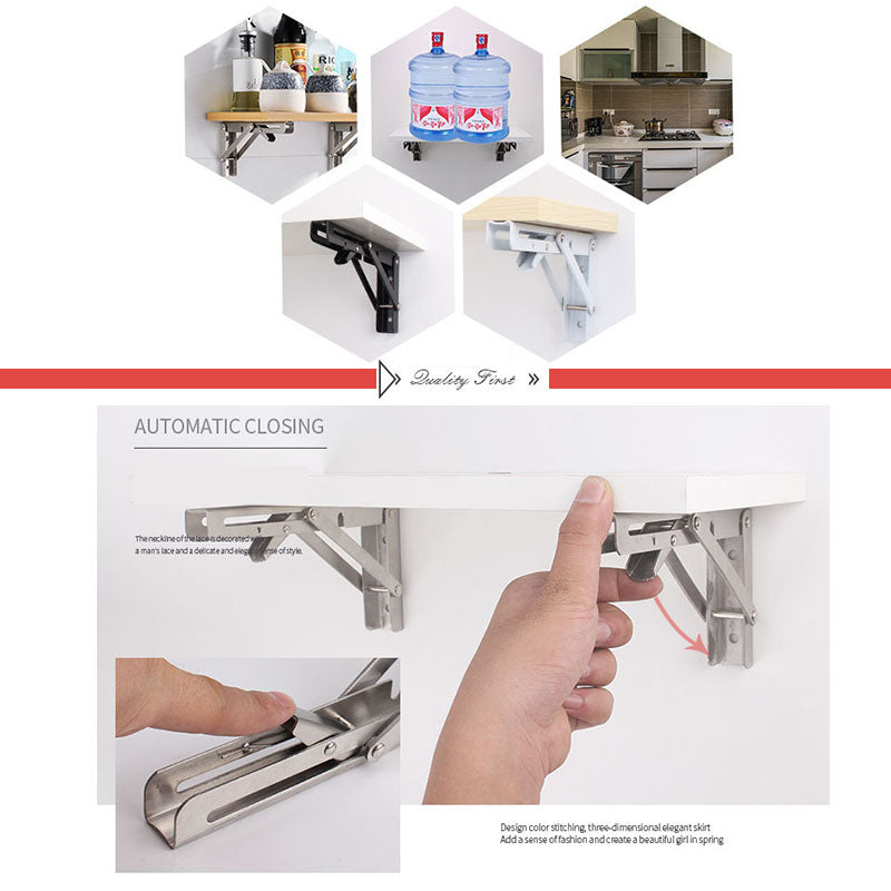 🛠️✨ Soporte de Pared Plegable DIY (2 uds): Práctico, Resistente y Fácil de Instalar 🔧📏