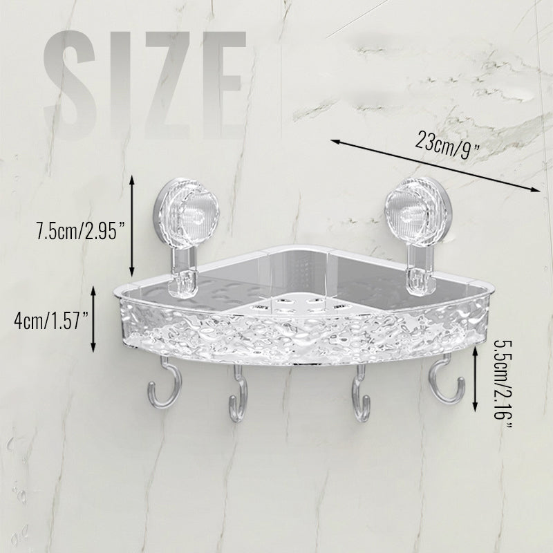 🚿✨ Soporte de Ducha de Pared con Ventosa y Ganchos – Práctico y Resistente para Organizar tu Espacio en el Baño 💧🛁