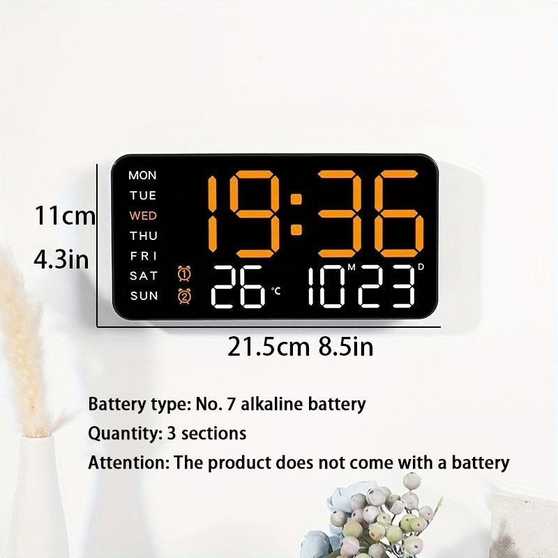 🕒 Reloj Digital Pared: LED Grande + Fechas + Termómetro📅 Fechas Claras + Termómetro: Reloj para Mayores – 99 % Satisfacción! 🌡️