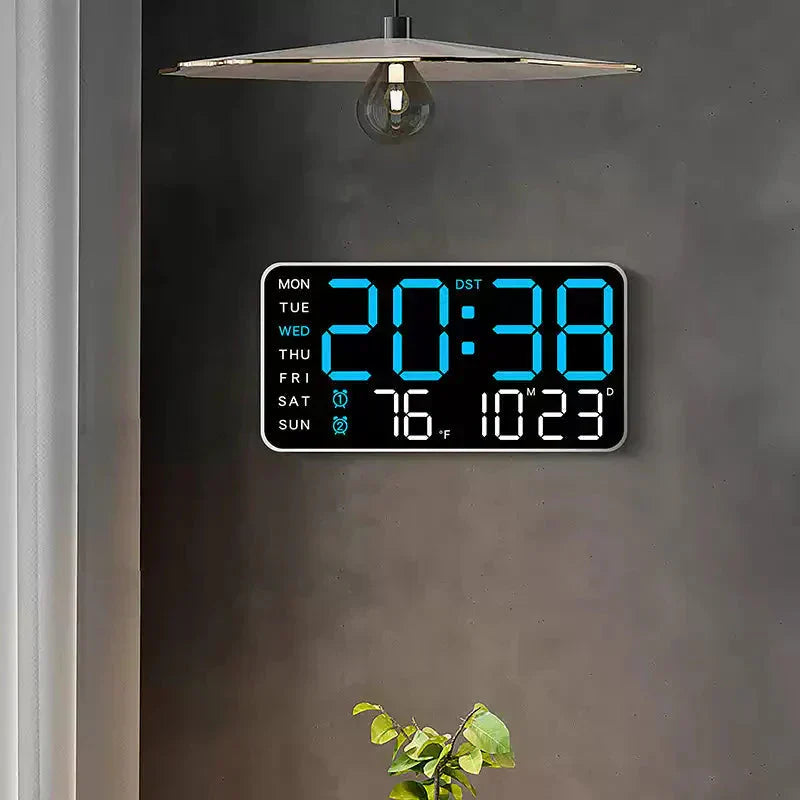 🕒 Reloj Digital Pared: LED Grande + Fechas + Termómetro📅 Fechas Claras + Termómetro: Reloj para Mayores – 99 % Satisfacción! 🌡️