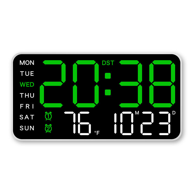 🕒 Reloj Digital Pared: LED Grande + Fechas + Termómetro📅 Fechas Claras + Termómetro: Reloj para Mayores – 99 % Satisfacción! 🌡️
