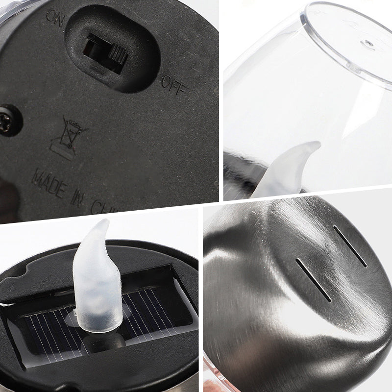 🕯️ Paquete de 6 Lámparas de Mesa LED Solares – Sin Llama, Resistentes al Agua y con Encendido Automático 🌙✨