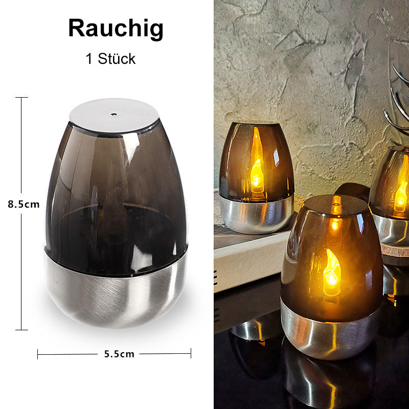 🕯️ Paquete de 6 Lámparas de Mesa LED Solares – Sin Llama, Resistentes al Agua y con Encendido Automático 🌙✨
