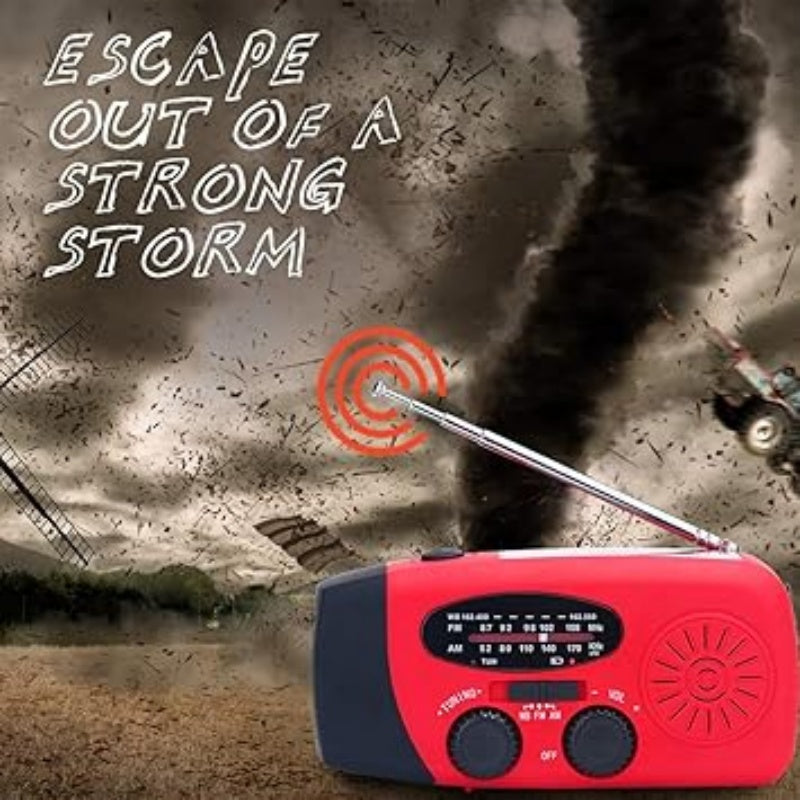 📻 Radio Portátil Solar – Multifunción para Emergencias, Recarga USB y Actividades al Aire Libre 🔋🌞