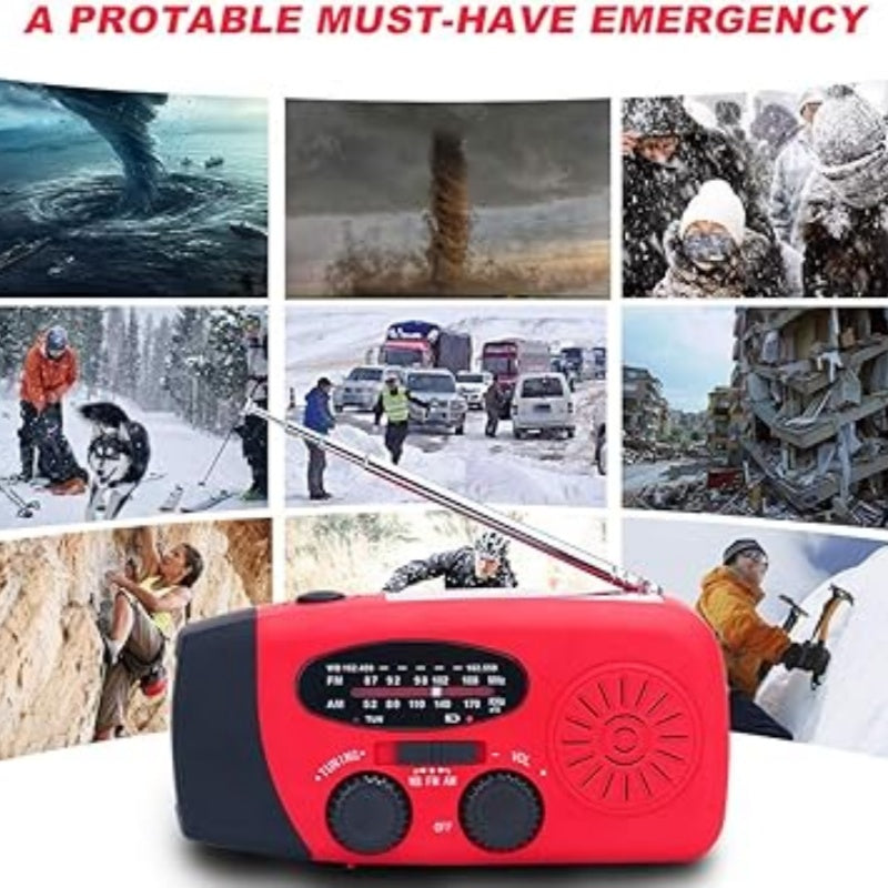 📻 Radio Portátil Solar – Multifunción para Emergencias, Recarga USB y Actividades al Aire Libre 🔋🌞