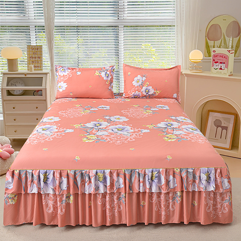 🛏️✨ Juego de Falda de Cama de 3 Piezas con Volantes – Elegancia y Comodidad para tu Dormitorio 🌸💖🛌