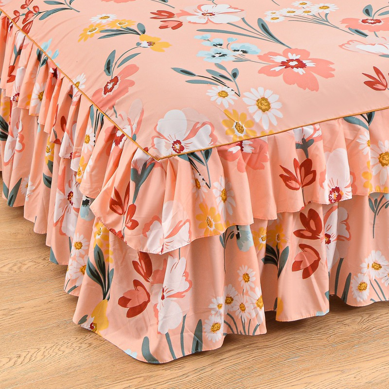 🛏️✨ Juego de Falda de Cama de 3 Piezas con Volantes – Elegancia y Comodidad para tu Dormitorio 🌸💖🛌