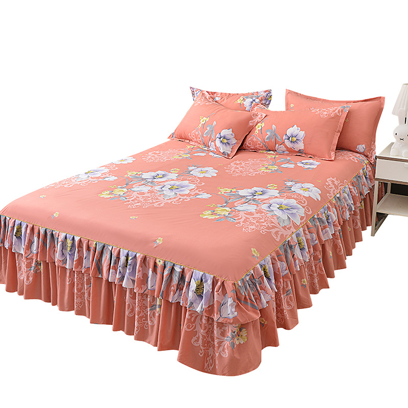 🛏️✨ Juego de Falda de Cama de 3 Piezas con Volantes – Elegancia y Comodidad para tu Dormitorio 🌸💖🛌