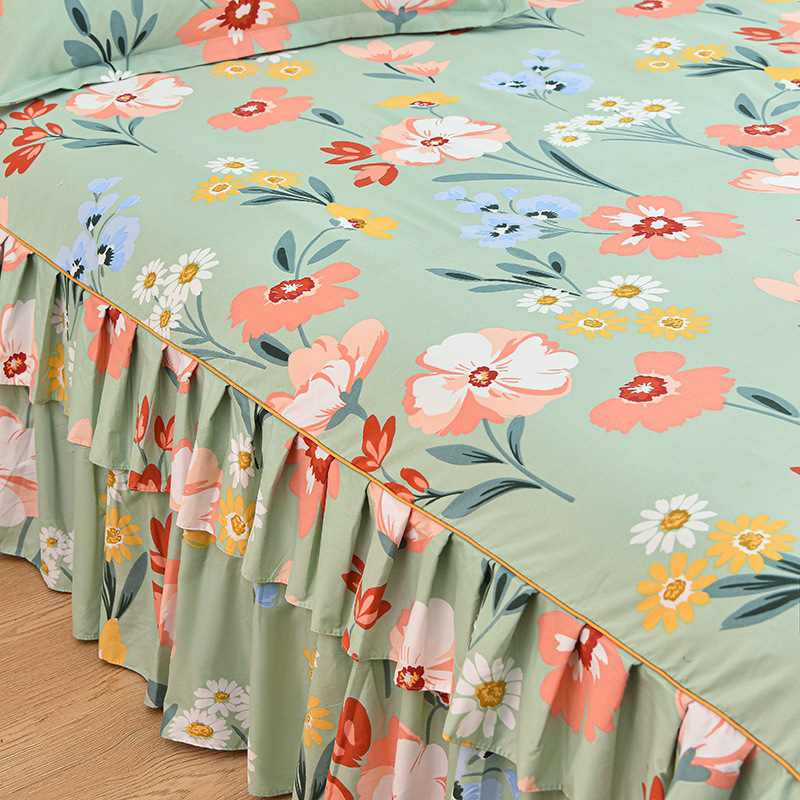 🛏️✨ Juego de Falda de Cama de 3 Piezas con Volantes – Elegancia y Comodidad para tu Dormitorio 🌸💖🛌