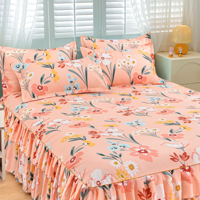 🛏️✨ Juego de Falda de Cama de 3 Piezas con Volantes – Elegancia y Comodidad para tu Dormitorio 🌸💖🛌