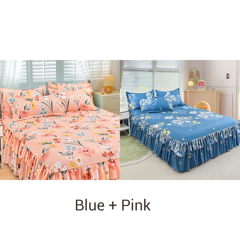 🛏️✨ Juego de Falda de Cama de 3 Piezas con Volantes – Elegancia y Comodidad para tu Dormitorio 🌸💖🛌