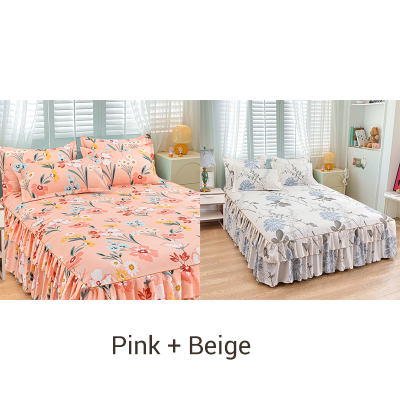 🛏️✨ Juego de Falda de Cama de 3 Piezas con Volantes – Elegancia y Comodidad para tu Dormitorio 🌸💖🛌
