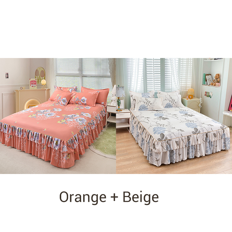 🛏️✨ Juego de Falda de Cama de 3 Piezas con Volantes – Elegancia y Comodidad para tu Dormitorio 🌸💖🛌