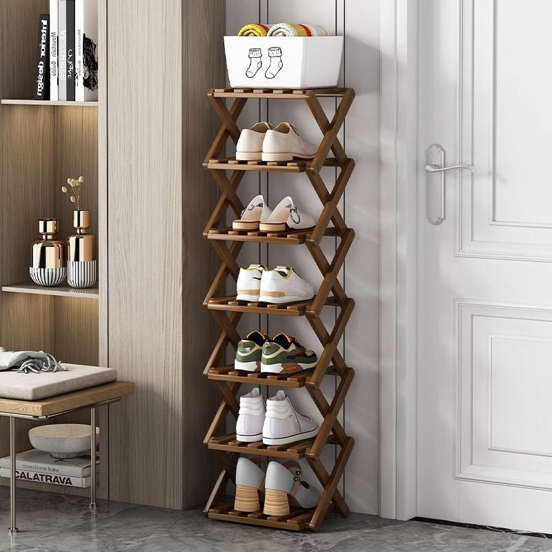 👟⚡ Organiza todos tus zapatos sin esfuerzo – Estante de bambú fuerte y plegable 😍🛒