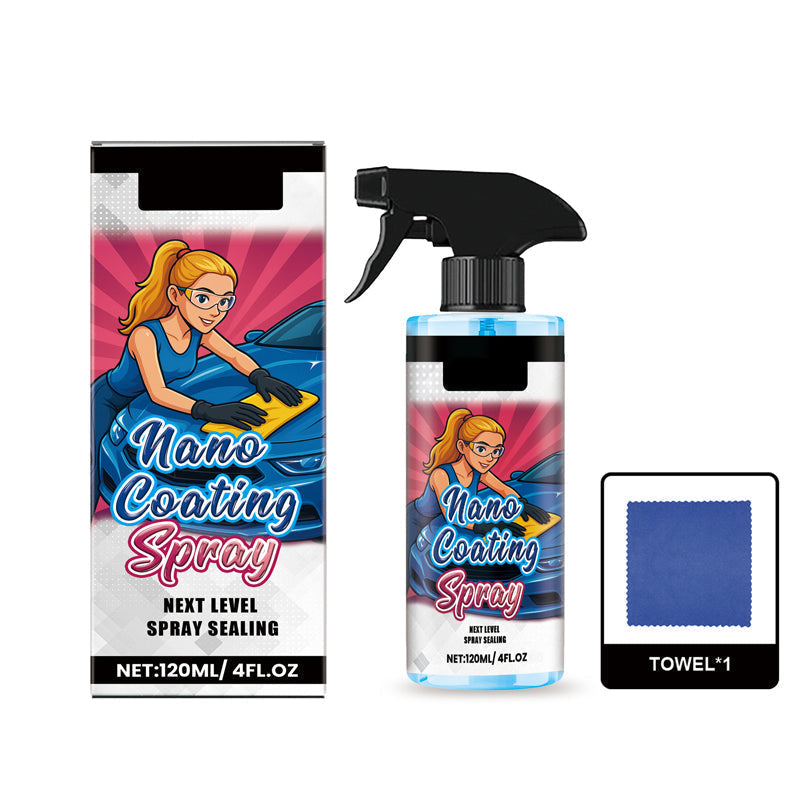 🚗✨ Spray Abrillantador para Coches + Toalla – Brillo Instantáneo sin Rayar, Protección Duradera contra el Polvo 🧼🌟