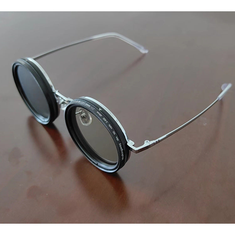 🔥🌞 Gafas de Sol Redondas Polarizadas con Tinte Ajustable – Estilo y Protección para Cada Momento 👓✨