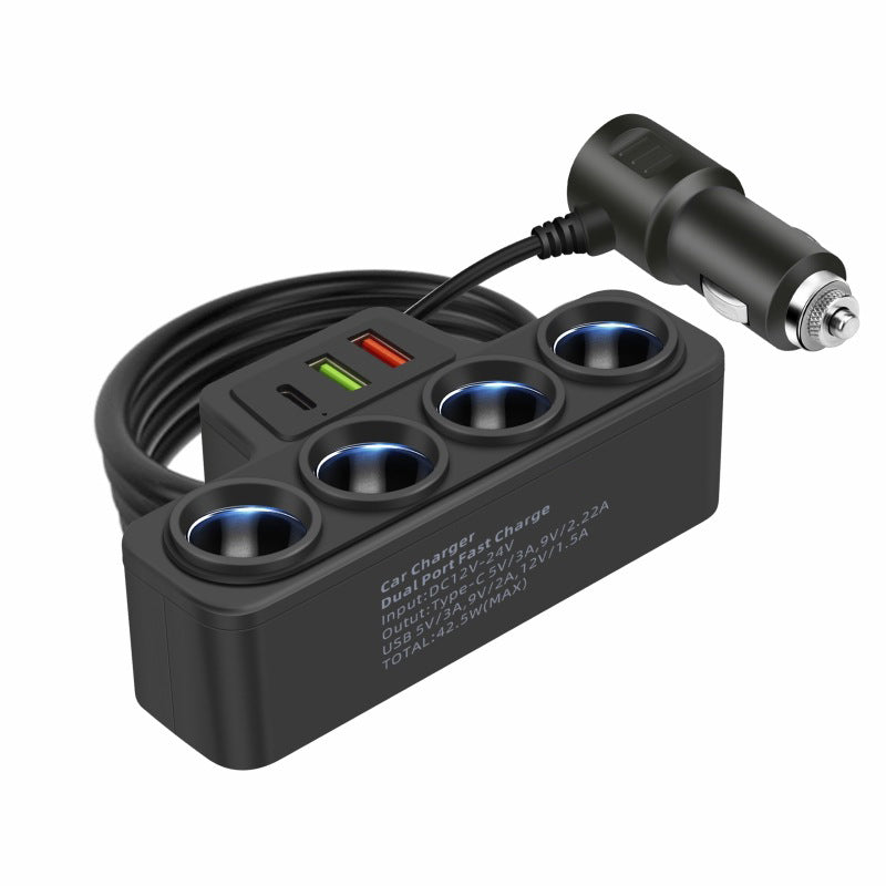 🔥🚗⚡ Adaptador para Encendedor de Cigarrillos 7 en 1 – Más Puertos, Más Potencia, Máxima Comodidad 🔌✨ ¡Conviértelo en tu compañero perfecto para viajar! 🌍