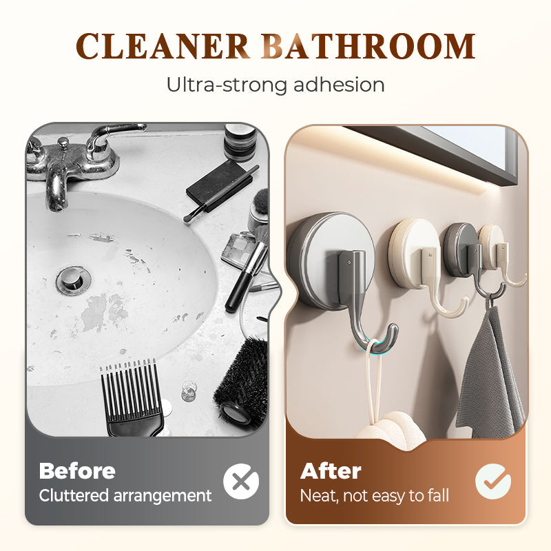 🔧 Gancho con Ventosa – Sin Taladro, Sin Rastro, ¡Reutilizable! 🚿✨ Ideal para Organizar y Ahorrar Espacio en Casa 🏡