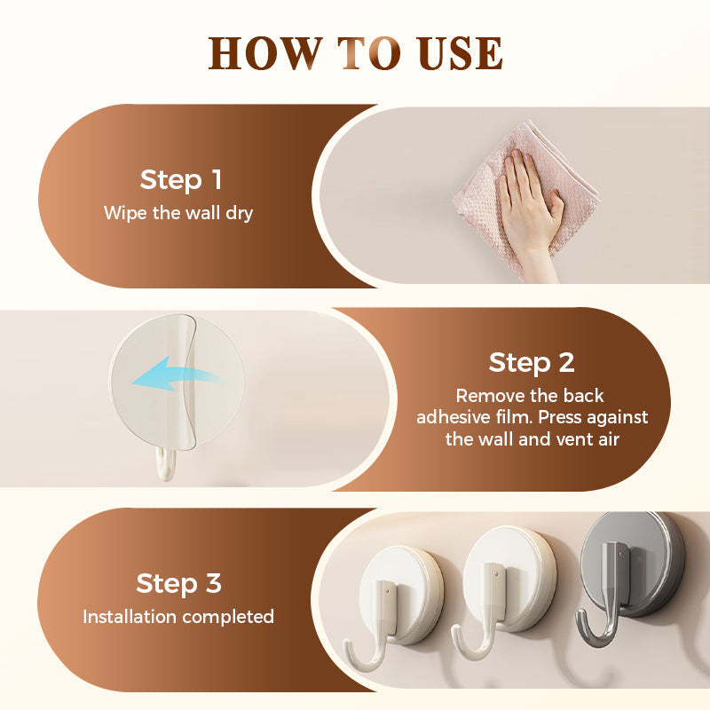 🔧 Gancho con Ventosa – Sin Taladro, Sin Rastro, ¡Reutilizable! 🚿✨ Ideal para Organizar y Ahorrar Espacio en Casa 🏡