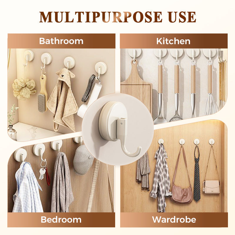 🔧 Gancho con Ventosa – Sin Taladro, Sin Rastro, ¡Reutilizable! 🚿✨ Ideal para Organizar y Ahorrar Espacio en Casa 🏡