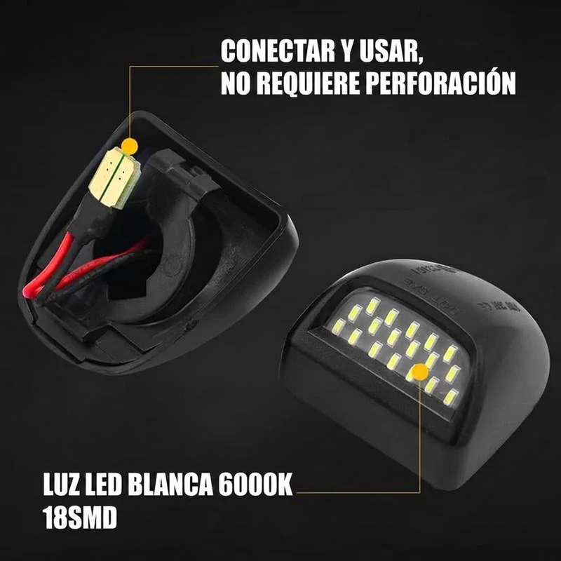 💡🔥 50% DE DESCUENTO 🚗 Luces LED universales para matrícula: brillantes, impermeables y más seguridad en cada viaje ✨