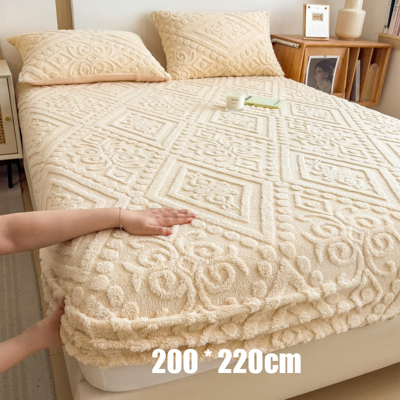 🛏️✨ Sábana Bajera Ajustable de Punto de Felpa Elástica 360° – Suave, Ajuste Perfecto y Siempre en Su Lugar 🌙💤