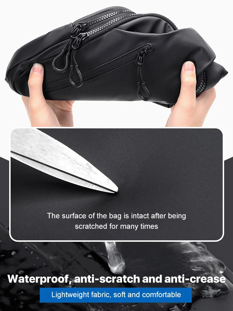 🎒✨ Bolsa de Pecho de Tela Oxford – Ligera, Resistente y Perfecta para Viajes y Uso Diario 🚶‍♂️📱