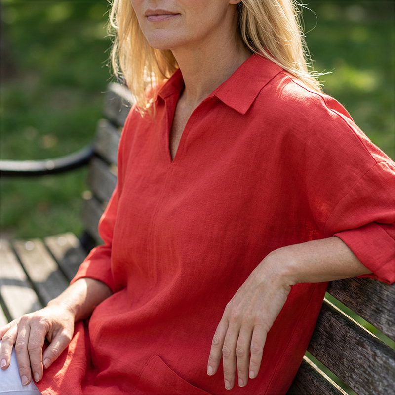 👚✨ Camiseta de Solapa para Mujer con Escote en V y Bolsillos – Estilo Casual, Cómodo y Elegante para el Día a Día 🌸💖