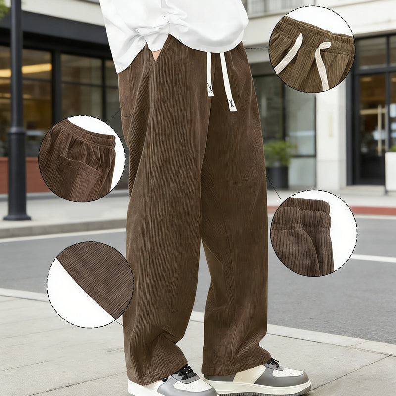 ✨ Pantalones Holgados para Hombre con Cordón y Bolsillos – Comodidad, Estilo Casual y Práctico para Todos los Días 🌟🧑‍💼
