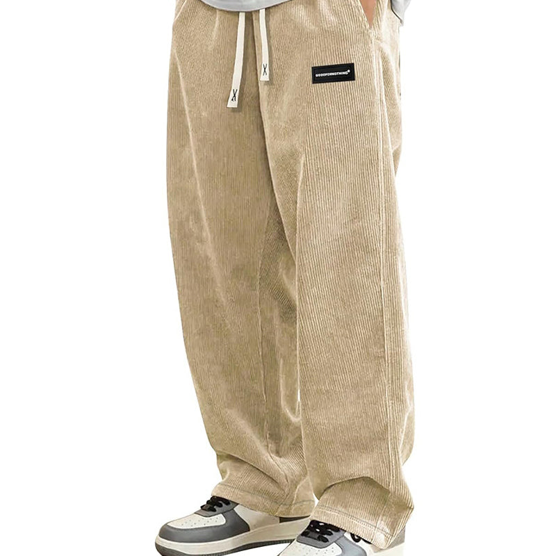 ✨ Pantalones Holgados para Hombre con Cordón y Bolsillos – Comodidad, Estilo Casual y Práctico para Todos los Días 🌟🧑‍💼