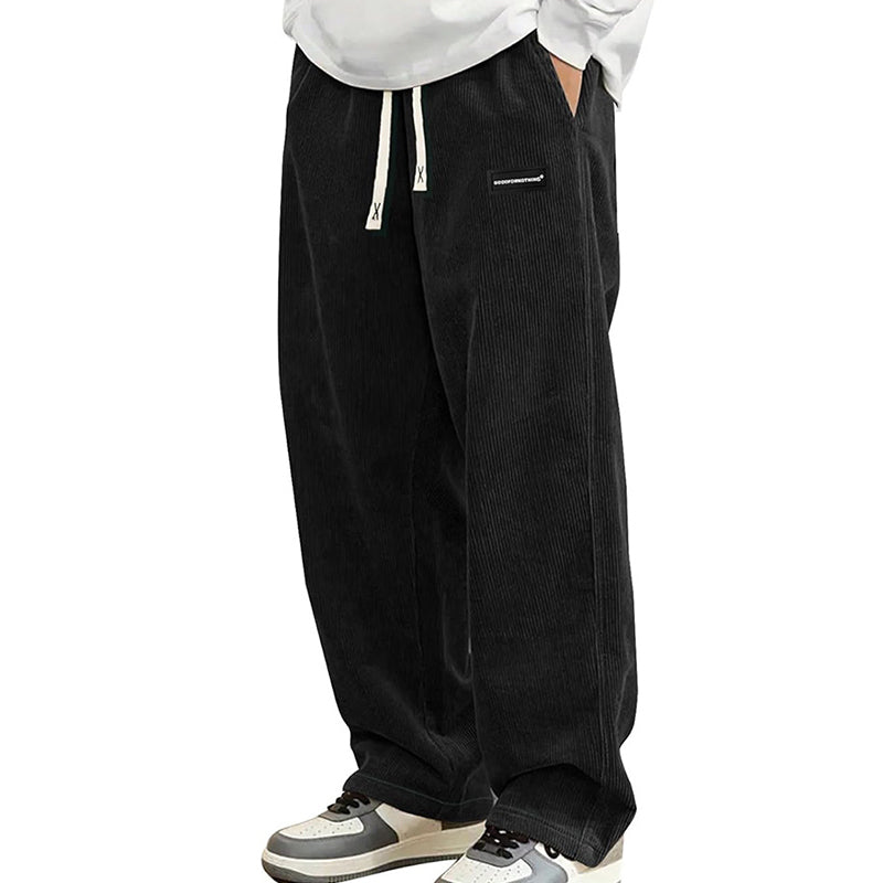 ✨ Pantalones Holgados para Hombre con Cordón y Bolsillos – Comodidad, Estilo Casual y Práctico para Todos los Días 🌟🧑‍💼