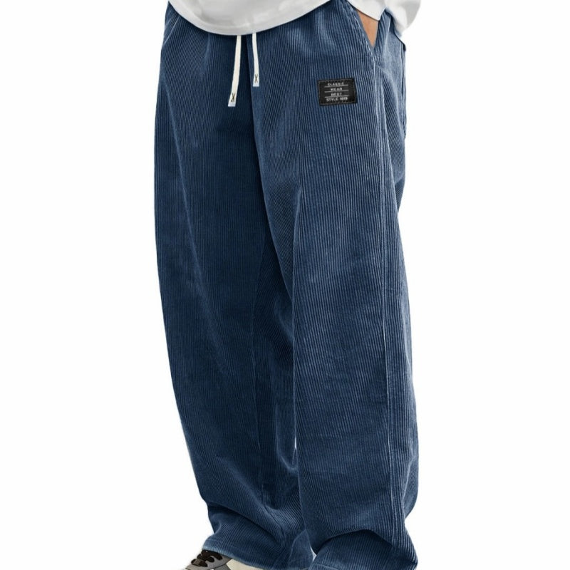 ✨ Pantalones Holgados para Hombre con Cordón y Bolsillos – Comodidad, Estilo Casual y Práctico para Todos los Días 🌟🧑‍💼