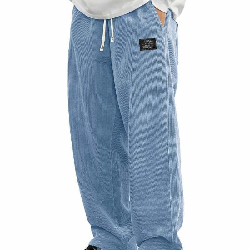 ✨ Pantalones Holgados para Hombre con Cordón y Bolsillos – Comodidad, Estilo Casual y Práctico para Todos los Días 🌟🧑‍💼